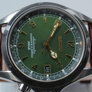 Exc+5] SEIKO Alpinist 6R15-00E0 SARB017 Reloj automático verde para hombre JAPÓN imagen 15