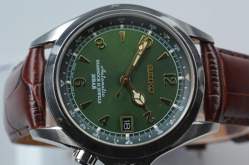 Exc+5] SEIKO Alpinist 6R15-00E0 SARB017 Reloj automático verde para hombre JAPÓN imagen 15