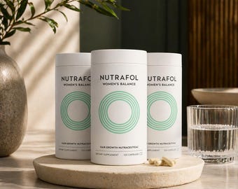 Pack of 3 Nutrafol Women's Balance Hair Growth Nutraceutical | Age 45+ | Capsules 120 Dietary Supplement