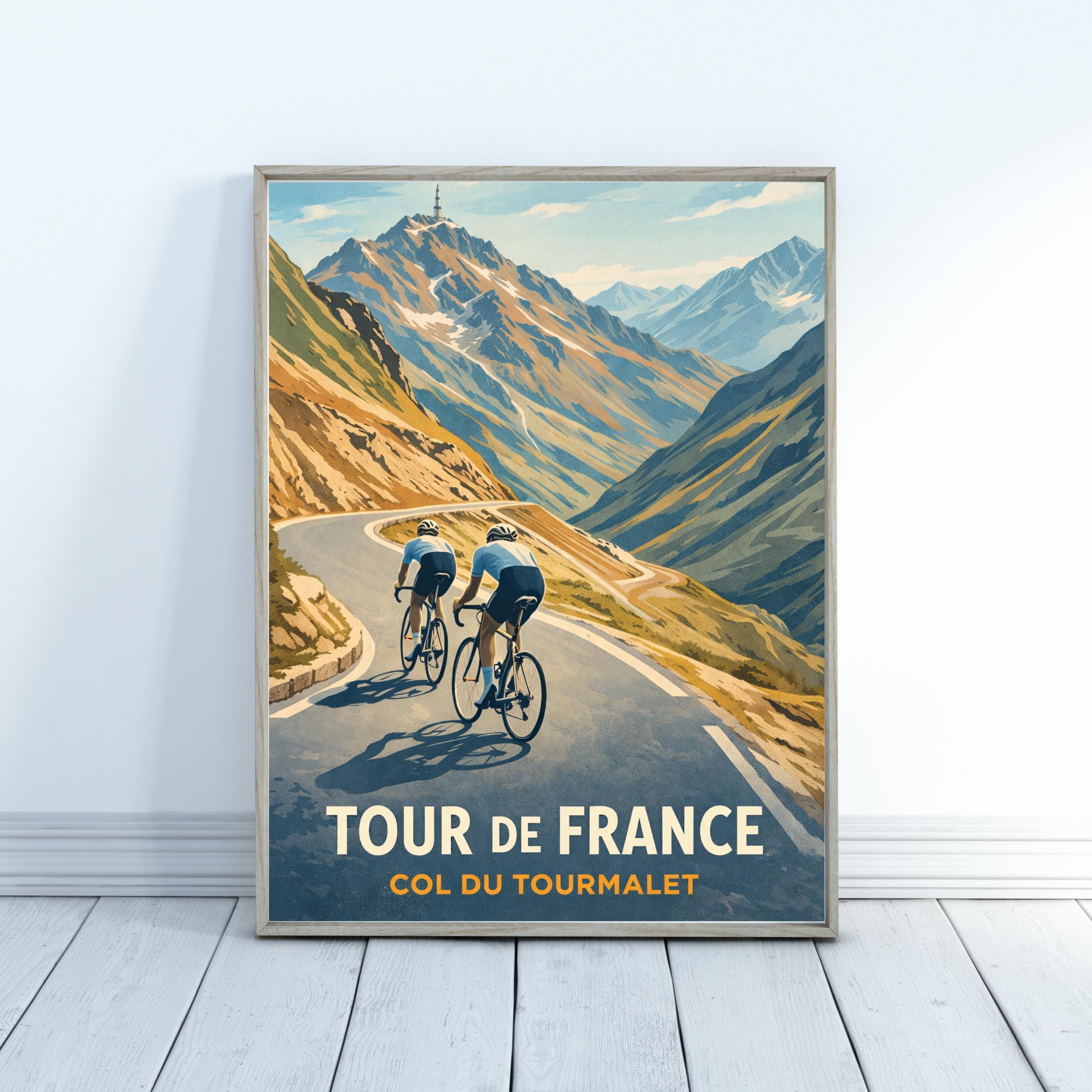 Affiche Rétro Vintage Tour De France 1949 - Poster Cyclisme Classique Haute Qualité