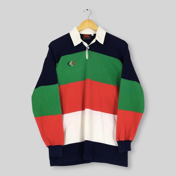 Vintage Canterbury of New Zealand Striped Rugby Shirt Small