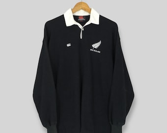 Vintage 90s Canterbury All Black New Zealand Rugby T-shirt Size M