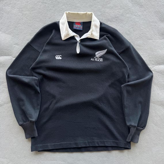 Vintage 1990s Canterbury Of New Zealand Polo Rugby Sh… - Gem