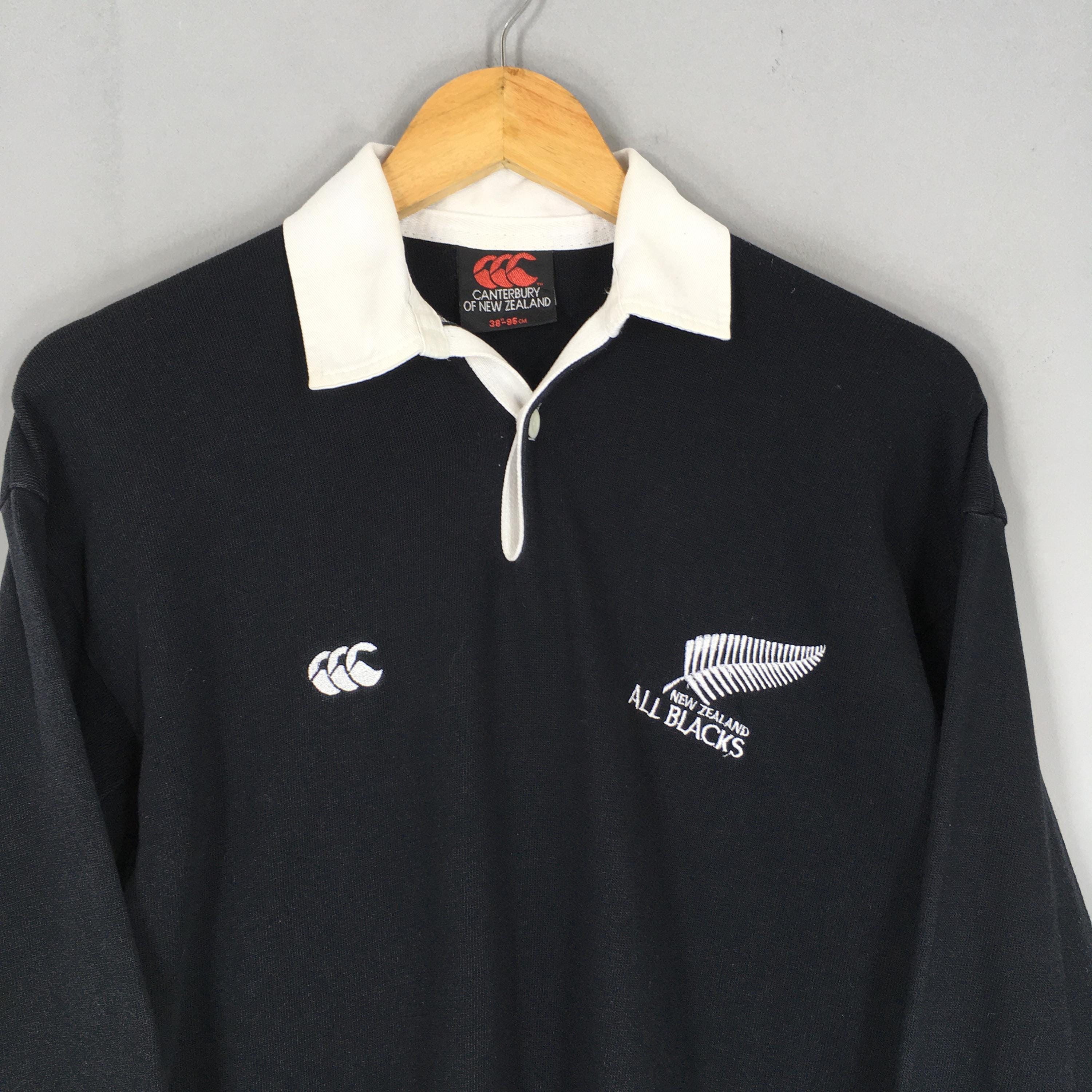 Vintage 90s Canterbury of New Zealand Polo Rugby Shirt Small