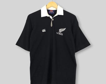 Vintage 90s Canterbury All Black New Zealand Rugby T-shirt Size M