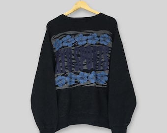 Vintage Ryu Sports Hibiscus Flower Surf Sweatshirt Medium Ryu Surfing Shore Beach Crewneck Ocean Wave Surfer Jumper Surf Wear Sweater Size M