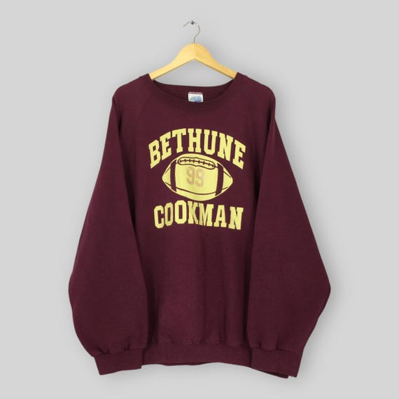 Vintage 90s Bethune-Cookman University Sweatshirt XXLarge Bethune Cookman Football Printed Jumper Bethune-Cookman Wildcats NCAA Sweater 2XL