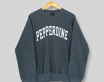 Vintage Pepperdine University Gray Sweatshirt Small Pepperdine Spell Out Printed Sweater Pepperdine Waves NCAA Jumper Pepperdine Crewneck S