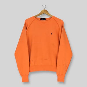 Sudadera Polo Ralph Lauren Pony naranja vintage de los años 90, talla M, suéter bordado Polo Pony, jersey Ralph Lauren Polo RL, talla M