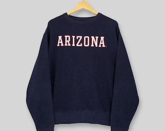Vintage University of Arizona blauw sweatshirt grote University of Arizona Spell Out sweater Arizona Wildcats NCAA trui Arizona ronde hals L