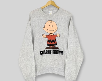 Vintage 1990er Jahre Peanuts Charlie Brown Sweatshirt Medium Charlie Brown Grafik Pullover Peanuts Comic Strip Pullover Charlie Holiday Crewneck M