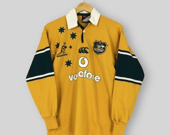 Camiseta de rugby vintage de los 90 de los Wallabies de Canterbury de Australia, talla pequeña. Camiseta de Canterbury Australia Vodafone. Camiseta retro de rugby Canterbury NZ CCC, talla S.