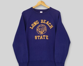 Vintage California State University Long Beach Sweatshirt Medium Long Beach State College Logo Jumper Long Beach State Beach NCAA Sweater M