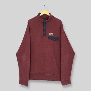 Patagonia Polyester Half Button Sweater Large Vintage Patagonia Pine Knit Pullover Patagonia Deep Pile Jumper Warm Comfy Fleece L