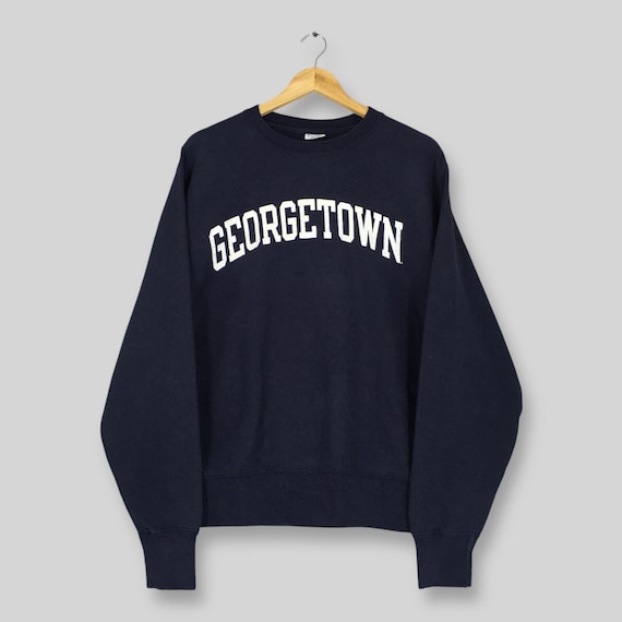 Vintage Champion Georgetown University Sweatshirt Medium Georgetown University Spell Out Logo Crewneck GU Georgetown Hoyas NCAA Sweater M