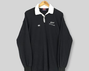 Vintage 90s Canterbury Of New Zealand Polo Rugby Shirt Medium Steinlager Canterbury All Blacks Collared Canterbury Classic Rugby Jersey M