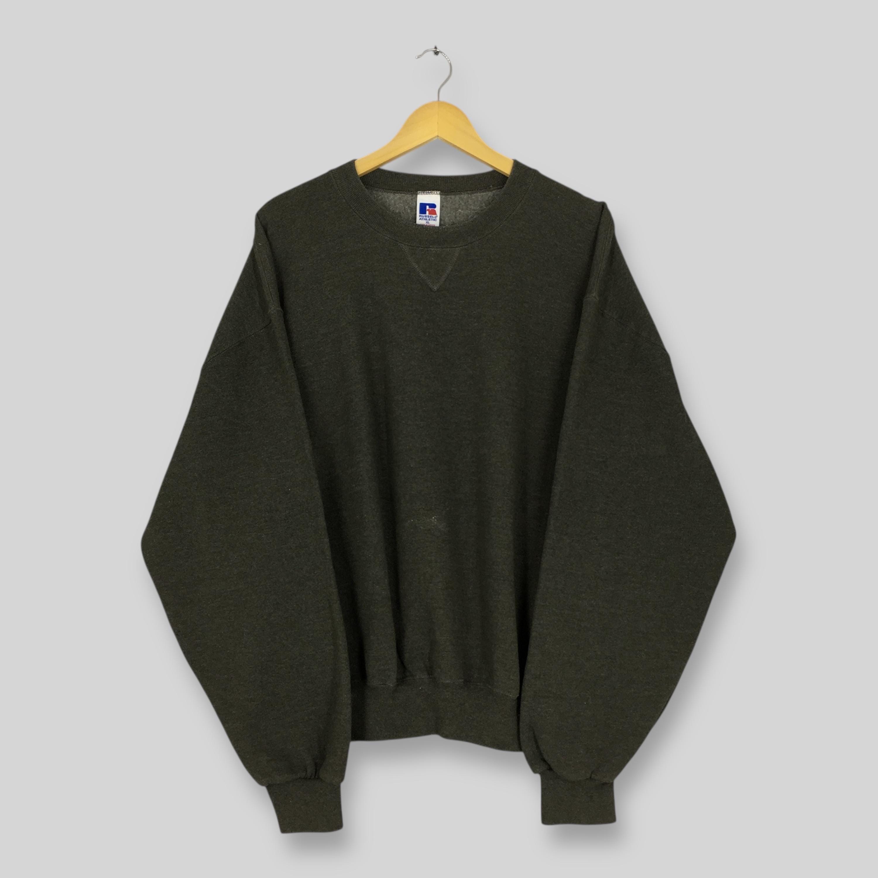 Vintage 1990s Russell Athletic Green Plain Sweatshirt Xlarge 