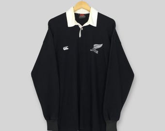 Vintage Canterbury Of New Zealand All Blacks Rugby Shirt Large Steinlager Canterbury All Black Classic Shirt CCC New Zealand Rugby Jersey L
