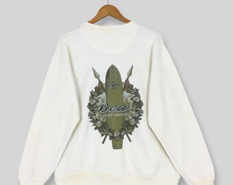 Vintage Bär Surf Legende Hawaii Sweatshirt Medium Bär Surf Longboard Wear Logo Rundhalsausschnitt Bär Surf Pullover Bär Surfen Pullover Größe M
