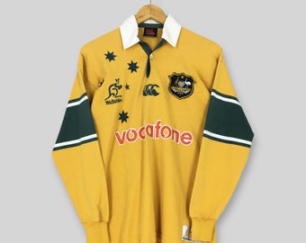 Vintage 90s Wallabies Canterbury Of Australia Rugby Shirt Small Canterbury Australian Vodafone Collared Wallabies CCC NZ Rugby Jersey Size S