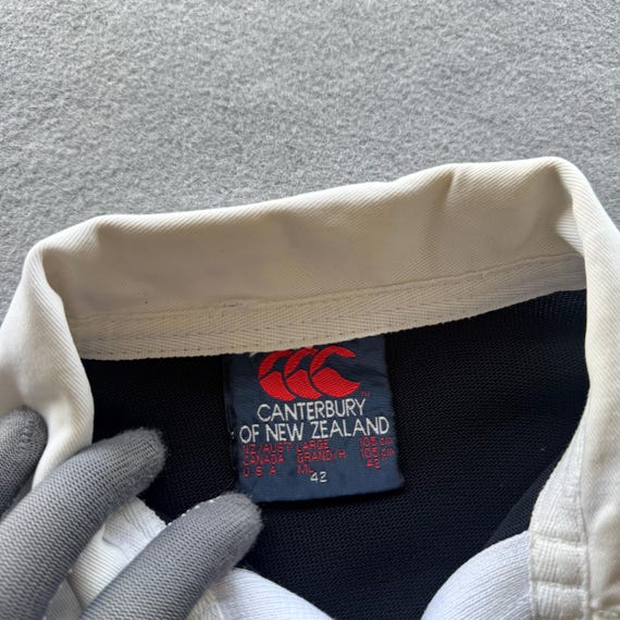 Vintage 1990s Canterbury Of New Zealand Polo Rugby Sh… - Gem