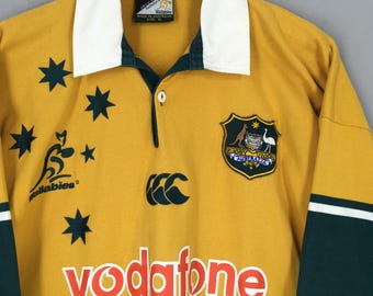 Vintage 1990s Wallabies Canterbury Australia Rugby Shirt Xlarge