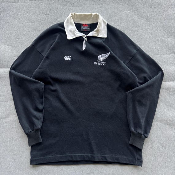 Vintage 1990s Canterbury Of New Zealand Polo Rugby Sh… - Gem