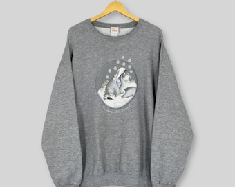 Vintage 90er Jahre Eeyore Winnie Puuh Sweatshirt XXL große Eeyore Disney Figur Rundhals Walt Disney Pooh Disney Store Boxy Sweater Größe XXS