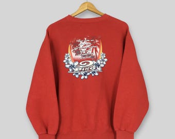 Vintage Piko Hawaiian Longboard Wear Sweatshirt Medium Piko Printed Logo Crewneck Piko Surf Jumper Piko Surfing Red Sweater Size M