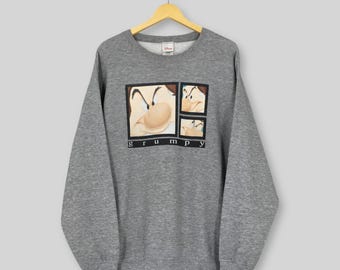 Vintage Disney Grumpy Dopey 7 Zwerge Sweatshirt Großes 90er Jahre Grumpy Mad Face Pullover Disney Schneewittchen Pullover Cartoon Crewneck Größe L