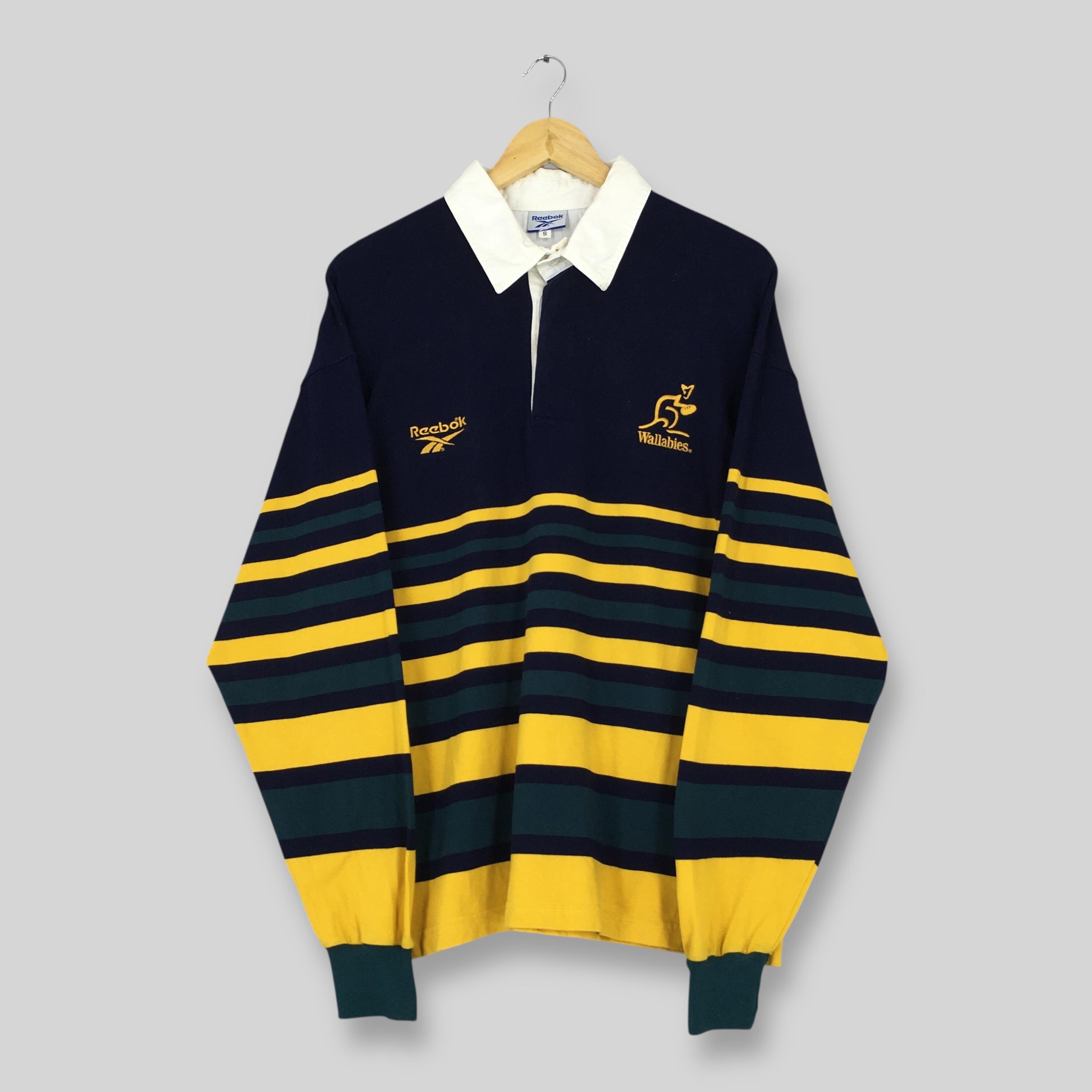 古着 90sビンテージ リーボック オーストラリア ワラビーズ ラガーシャツ M Reebok Rugby Shirt - Etsy