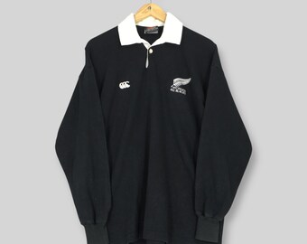 Vintage 90s Canterbury Of New Zealand Polo Rugby Shirt Medium Steinlager Canterbury All Blacks Rugby Jersey CCC New Zealand Classic Shirt M