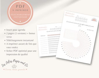 Tracker - Monthly Habit Tracking PDF Printable in French