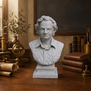 Richard Phillips Feynman Bust | Nobel Prize Physicist Statue | Quantum Physics Decor | Science Gift | Christmas & Halloween Gift
