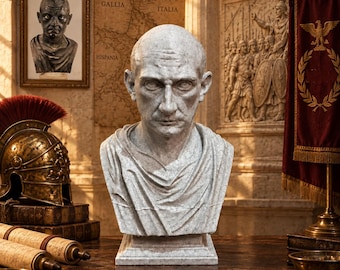 Scipio Africanus Bust | Roman General Statue | Ancient Rome Decor | History Lover Gift | Christmas Halloween Gift