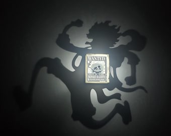 Lámpara de sombra de Luffy – Luz nocturna LED de anime, decoración de escritorio de One Piece, lámpara de Luffy impresa en 3D, regalo para otakus, decoración de habitación manga, regalo único de anime