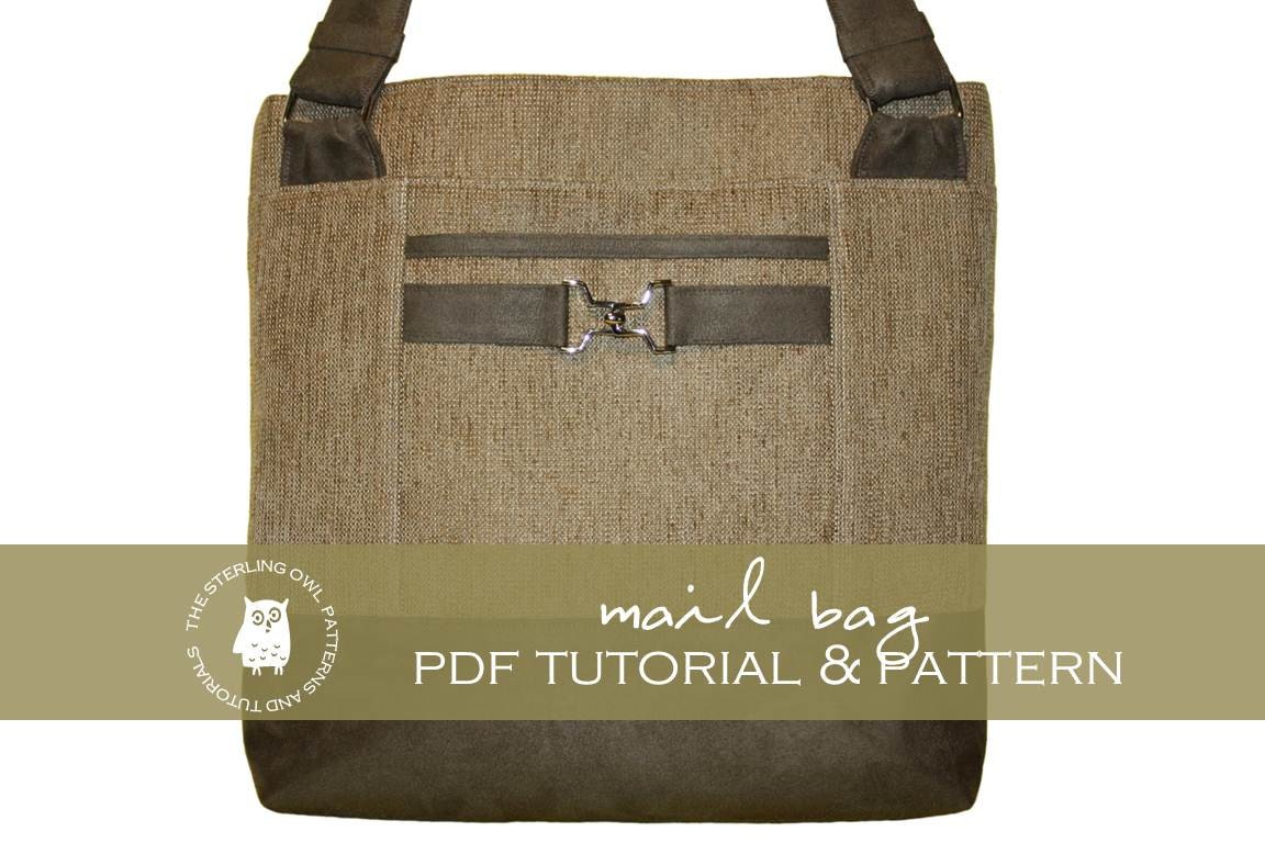 Mail Bag PDF Tutorial and Pattern Etsy