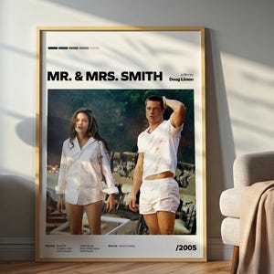 Mr. & mrs. smith poster - Etsy 日本