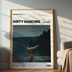 Dirty Dancing Poster | Patrick Swayze Jennifer Grey Film | Iconic 80s Movie Art | Vintage Cinema