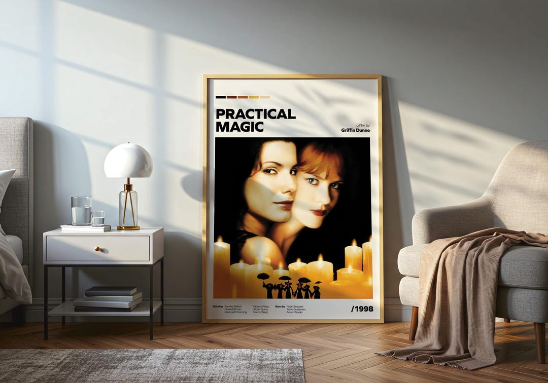 Practical Magic Poster | Sandra Bullock Nicole Kidman – Witchy Movie ...