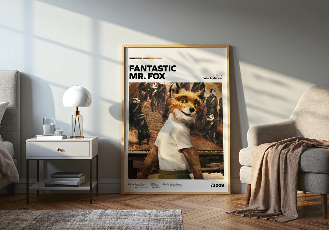 Fantastic Mr. Fox Movie Poster – Whimsical Wall Art, Animation Film ...