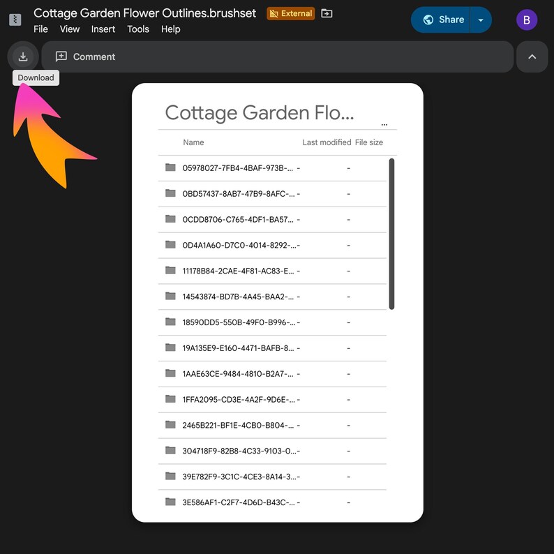 53 Cottage Garden Flower Outlines | Floral Procreate Stamps Bundle ...