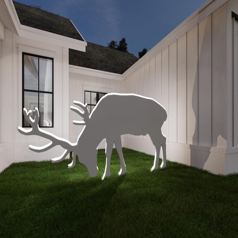 Curated visual reference: Silhouetten Vinyl Siding Reference: 5Ft Reindeer Silhouette Christmas Outdoor Decoration Pattern