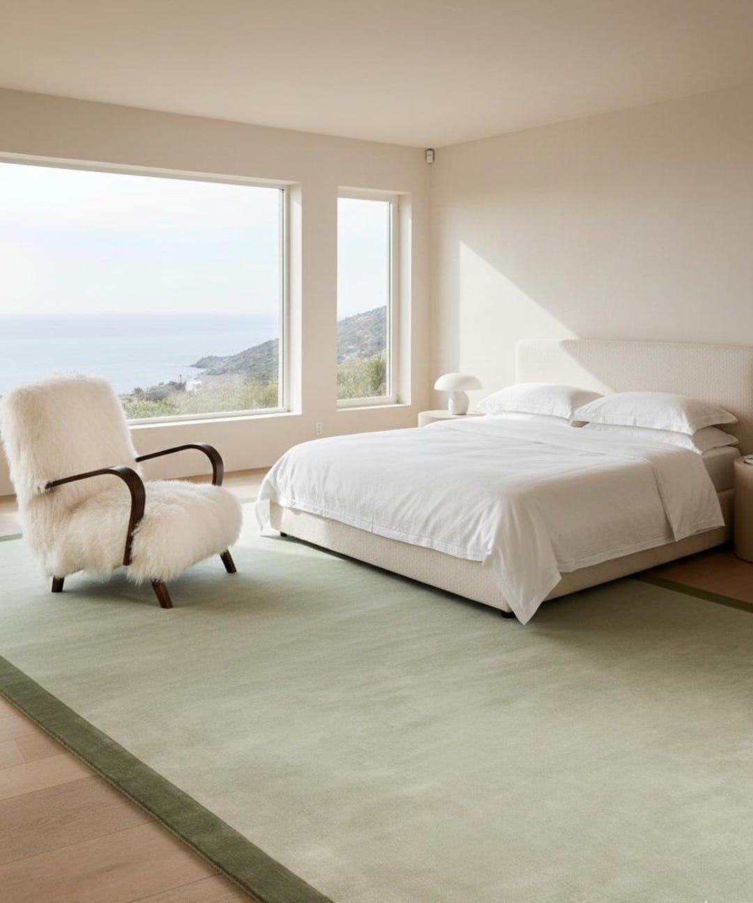 Hand Tufted Wool Rug | Modern Neutral Green Area Carpet, - Etsy