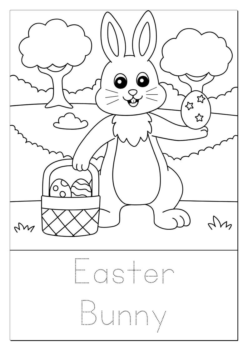 Easter Colouring Pages for Kids, A4 Easter Colouring Book, 14 Page ...