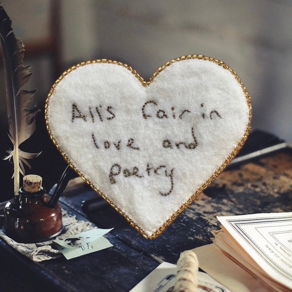 Taylor Swift Embroidered Felt Patch - All’s Fair In Love and Poetry - Eras Tour - The Tortured Poets Department
