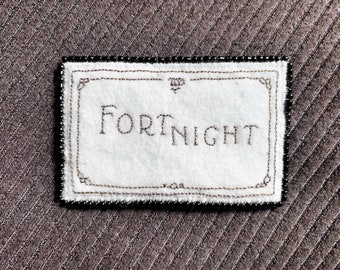 Taylor Swift Embroidered Felt Patch - Fortnight (feat Post Malone) - Eras Tour - TTPD - The Tortured Poets Department