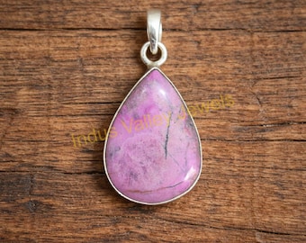 Pink Cobalt Calcite Pure 925 Sterling Silver Pendant Handmade Pink Stone Pendant Necklace Valentines Day Gift Jewelry For Wife Girlfriend