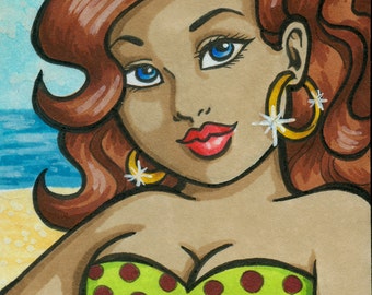 ACEO, Beach Babe