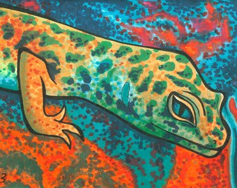 ACEO, Leopard Gecko 10